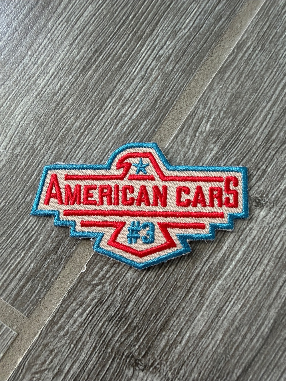 Noah Kahan American Cars Embroidered iron on Patch in Red and Blue NWOT
